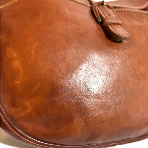 Marinelli Brown distressed Leather Crossbody Bag - Picture 4 of 12